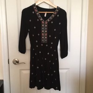 xhilaration Long Sleeve Loose Boho Dress